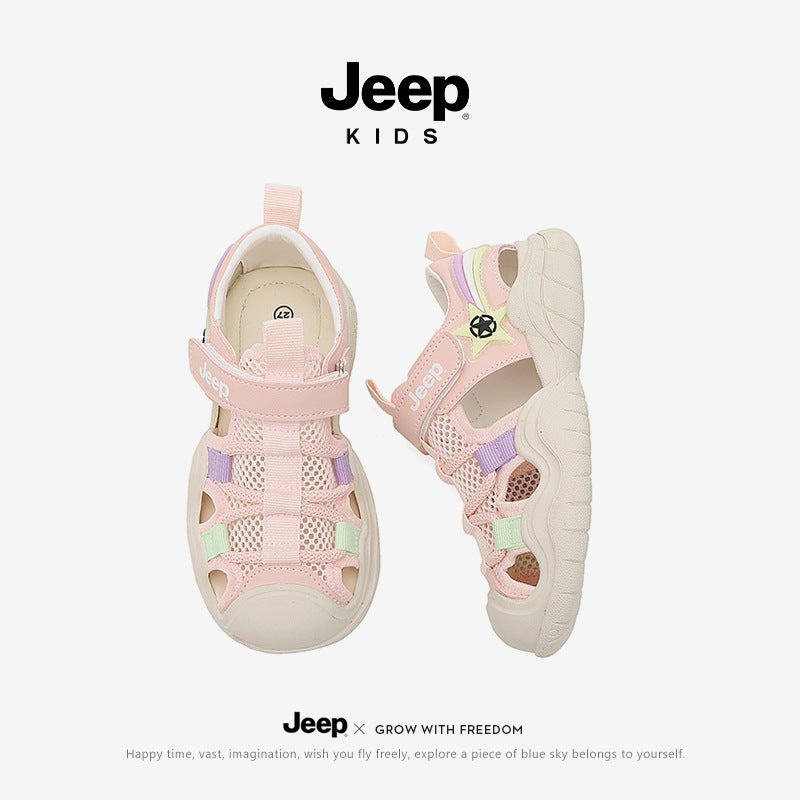 Jeep Girls' Sandals Closed-Toe Lightweight Beach Shoes Boys' Shoes Toddler Children'S Baby Shoes Non-Slip - Image 3