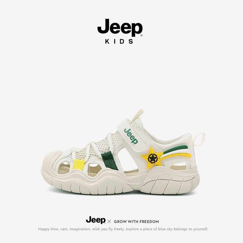 Jeep Girls' Sandals Closed-Toe Lightweight Beach Shoes Boys' Shoes Toddler Children'S Baby Shoes Non-Slip - Image 1