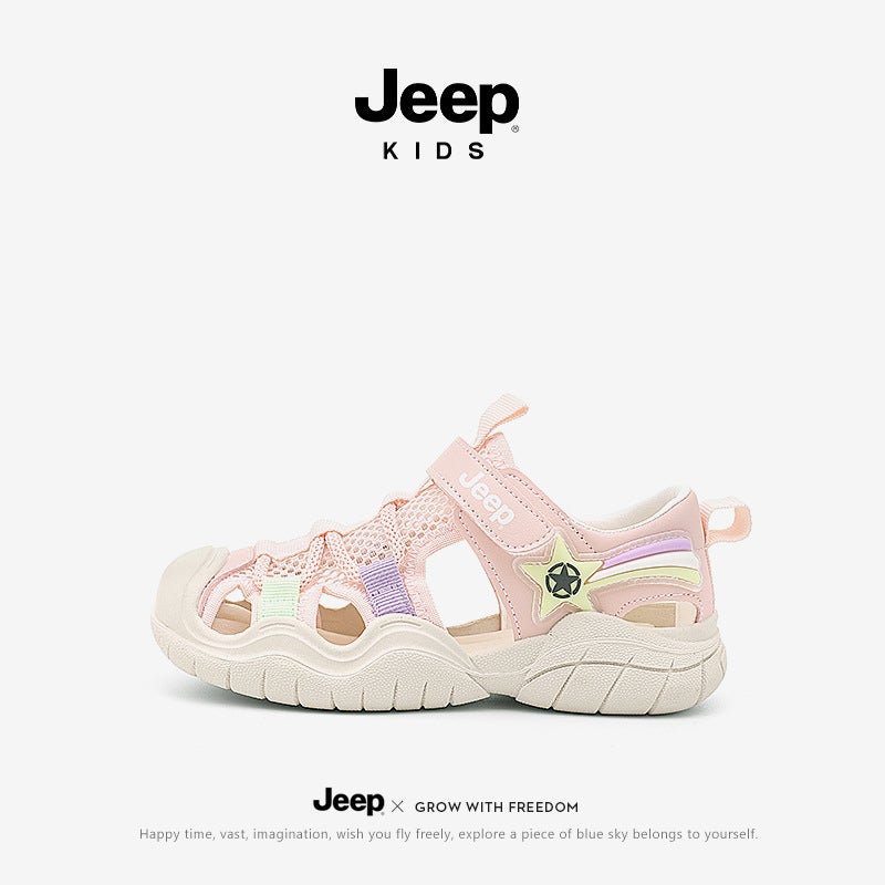 Jeep Girls' Sandals Closed-Toe Lightweight Beach Shoes Boys' Shoes Toddler Children'S Baby Shoes Non-Slip - Image 2