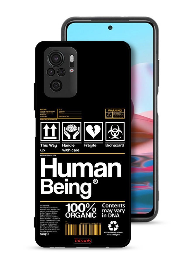 Tolwak Xiaomi Redmi Note 10 4G Protective Case Cover Human Being Sticker - Image 1