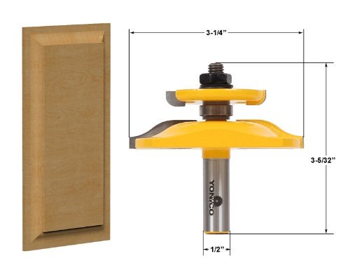 YONICO Raised Panel Cabinet Door with Back Cutter Router Bits 314Inch Ogee 12Inch Shank 12143 - Image 3