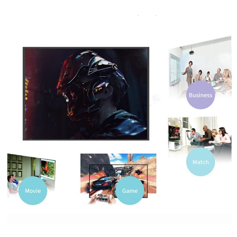 Foldable No Crease Soft Projector Screen Holes Hanging Portable Home Movie Meeting Screen (120inch 16:9) - Image 5