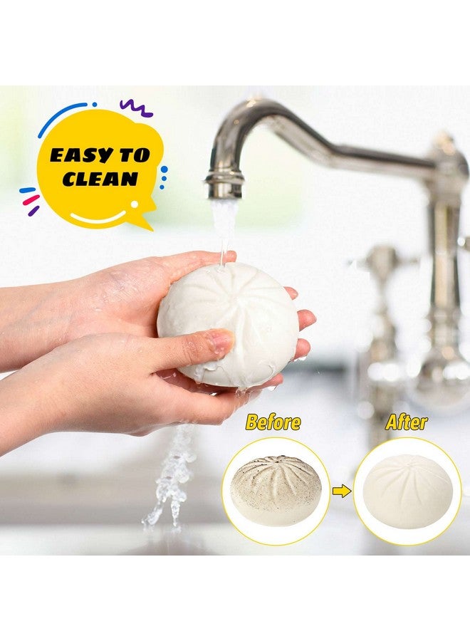 FFNIU Dumpling Squishy Dumpling Stress Ball Steamed Stuffed Bun Stress Relief Squeezing Bun Toys For Halloween Project Tricking People Kid Playing - Image 5