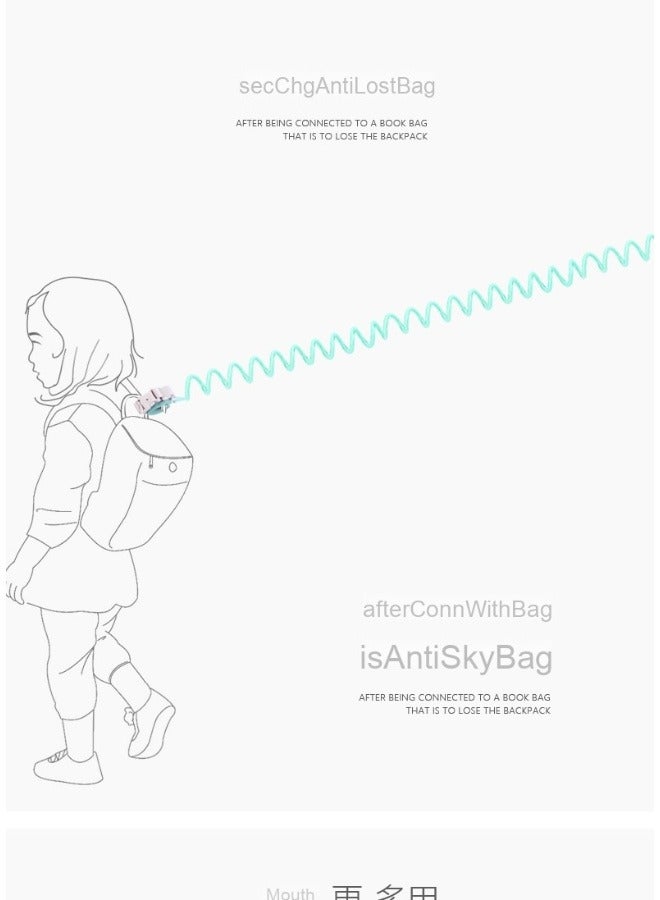 Toddler Safety Harness Walking Leash, Anti Lost Wrist Link, Child Leash Secure Harness with Key Lock, Safety Wrist Leash for Kids Baby Boys and Girls(2m) - Image 2
