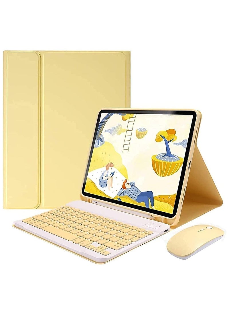 Arabic and English Keyboard Case for iPad 10th Generation(2022,10.9 Inch)/ iPad 11th Generation(2025,11 inch), Detachable Wireless Keyboard Pencil Holder Slim Leather Smart Cover with Mouse  - Image 1