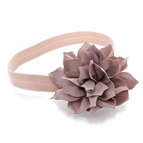 My Lello Baby Petal Flower Headbands Mixed Colors 2-Pack (Taupe/Petal Peach) - Image 5