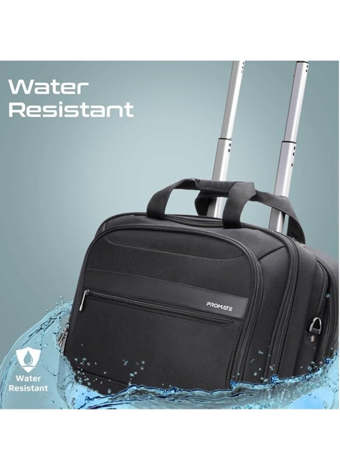 PROMATE - Promate (Persona-TR) - Versatile 16" Laptop Rolling Luggage with Multiple Large Pockets, Padded, Water Resistant, Large Storage Space, Durable Wheels in Lightweight Design - Image 1