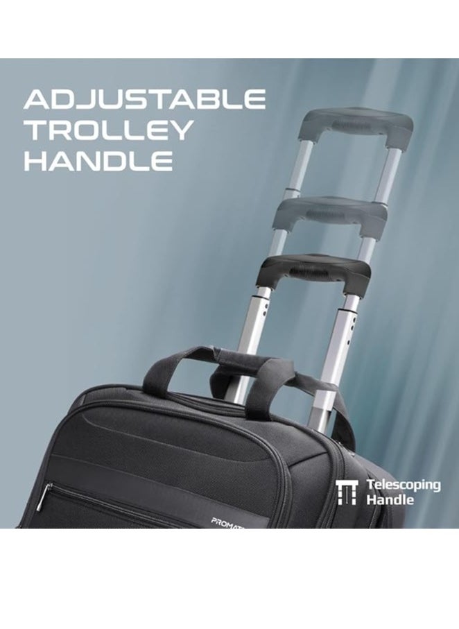 PROMATE - Promate (Persona-TR) - Versatile 16" Laptop Rolling Luggage with Multiple Large Pockets, Padded, Water Resistant, Large Storage Space, Durable Wheels in Lightweight Design - Image 1