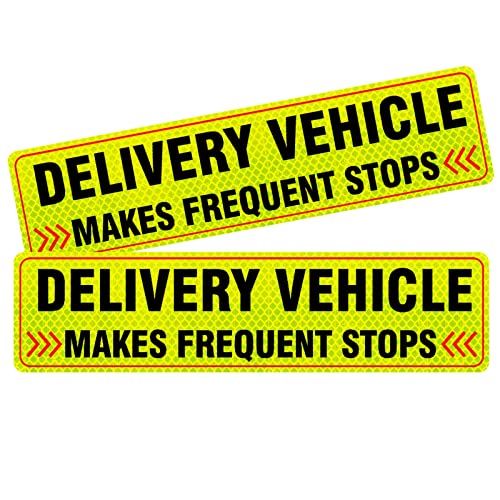 Picassosky 2Pack Delivery Vehicle Car MagnetDelivery Vehicle Signs for CarReflective Delivery Vehicle Magnet for CarFlex Driver Car Signs - Image 1