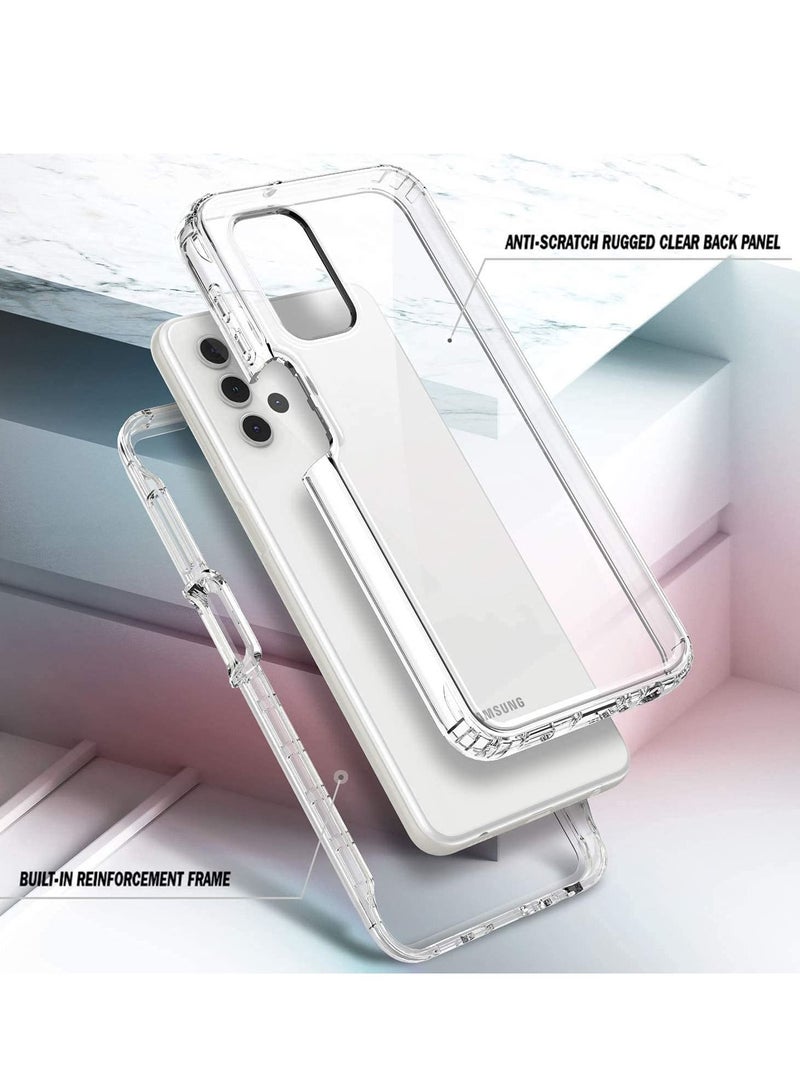 واي آند دي جراب لهاتف Samsung Galaxy A32 5G مع واقي شاشة مدمج واقٍ لكامل الجسم ومقاوم للصدمات وغطاء ممتص ومتين للهاتف بريق شفاف - Image 3