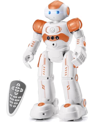 KingsDragon RC Robot Toys for Kids Gesture Sensing Programmable Remote Control Smart Robot for Age 3 4 5 6 7 8 Year Old Boys Girls Birthday Gift PresentOrange - Image 1