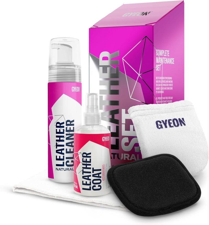 Gyeon Q²M LeatherSet Natural - Complete Car Leather Cleaner and Coating Kit - Image 1