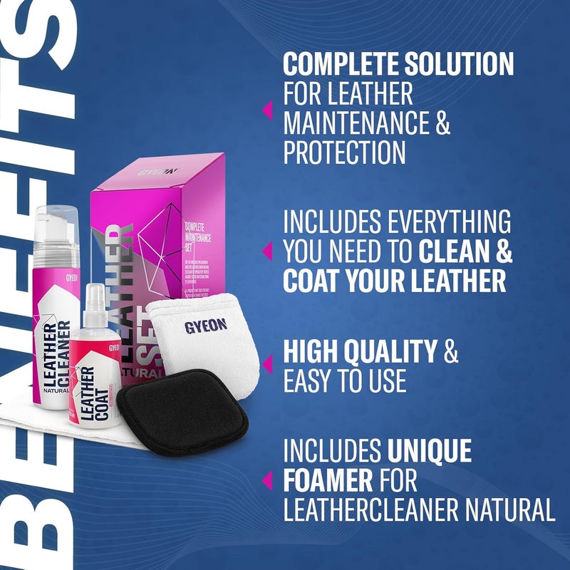 Gyeon Q²M LeatherSet Natural - Complete Car Leather Cleaner and Coating Kit - Image 2