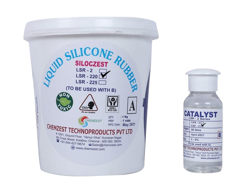 Generic RANA POLYMERS SILOCZEST LSR220 Liquid Silicone Rubber for Soap Candle Mold Making Applications LSR 220 SLOW1KG White  - Image 1