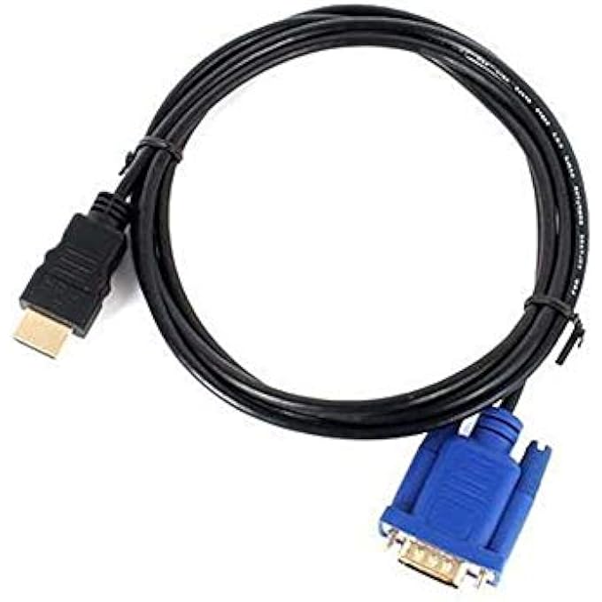 rayihni HDMI TO VGA ACTIVE VIDEO ADAPTER CABLE 1080P HDMI DIGITAL TO VGA ANALOG CONVERTER CABLE1.65M - Image 2