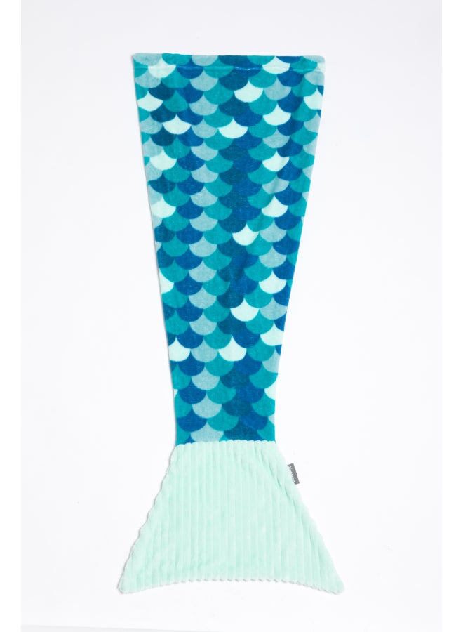 Kanguru Mermaid Tail Blanket | Wearable Fleece Blanket w/ Sirena Tail for Kids, Soft, Comfy, Warm, Fun, Machine Washable, for Kids and Teenagers size 135cm - Turquoise Mermaid  - Image 3
