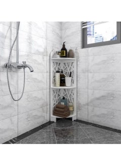 LINGWEI Bathroom Corner Stand Storage Organizer Shelf Display Stand Sink Organizer For Bathroom 3 Tier Bathroom Corner Shelf Match Any Room To Organizing  - Image 5