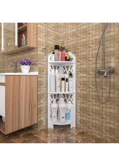 LINGWEI Bathroom Corner Stand Storage Organizer Shelf Display Stand Sink Organizer For Bathroom 3 Tier Bathroom Corner Shelf Match Any Room To Organizing  - Image 2
