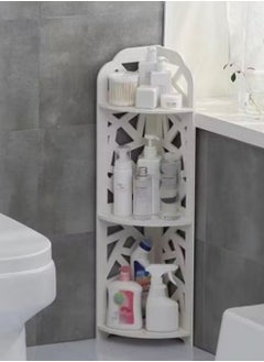 LINGWEI Bathroom Corner Stand Storage Organizer Shelf Display Stand Sink Organizer For Bathroom 3 Tier Bathroom Corner Shelf Match Any Room To Organizing  - Image 3