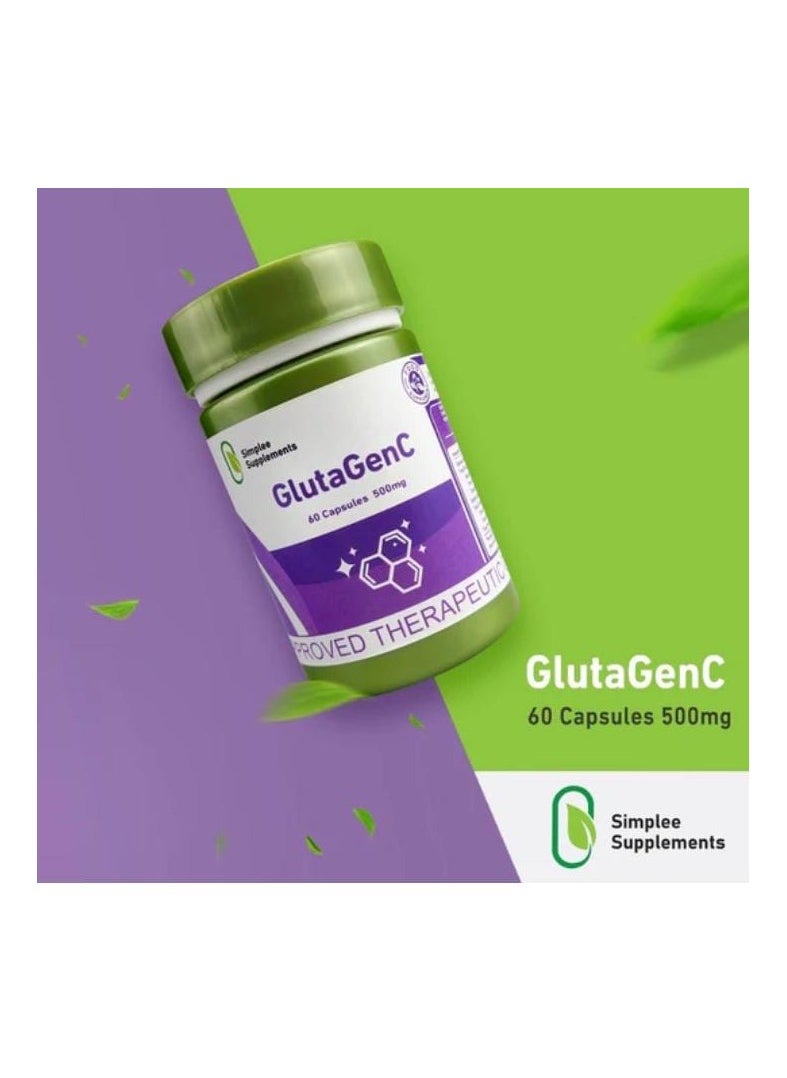Simplee Supplements Gluta Gen C 60 Capsules 500mg 