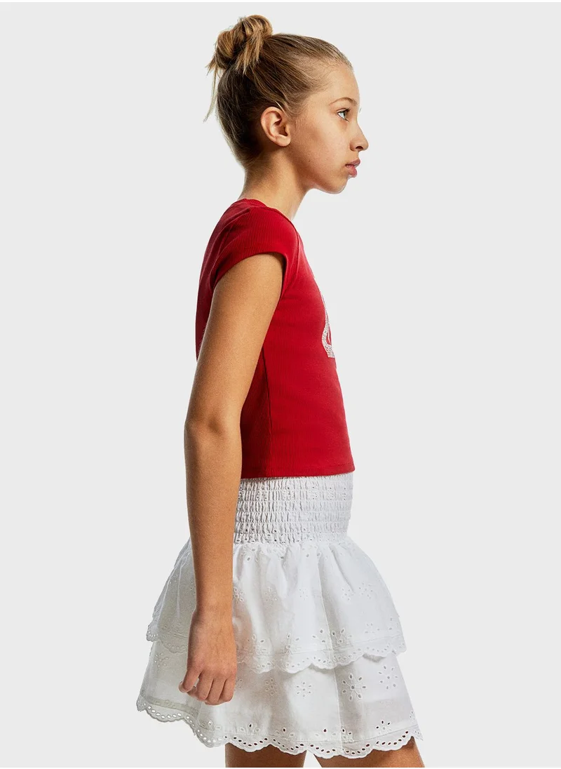 H&M Kids Tiered High Waist Skirt