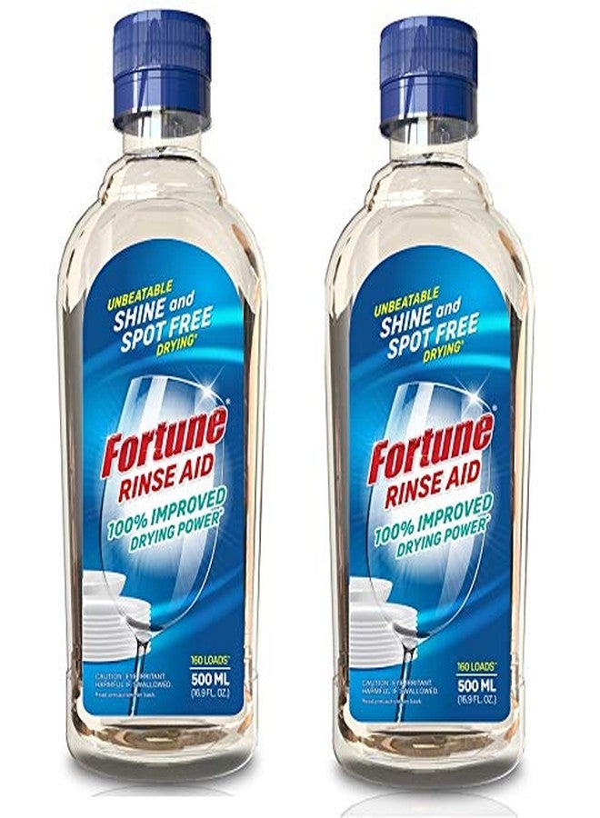 Fortune Dishwasher Rinse Aid | Pack of 2-500 ml per pack| Quick Drying & Spotless Shine | Prevents Water Spots & Calcium Deposits | For All Dishwashers - Image 1