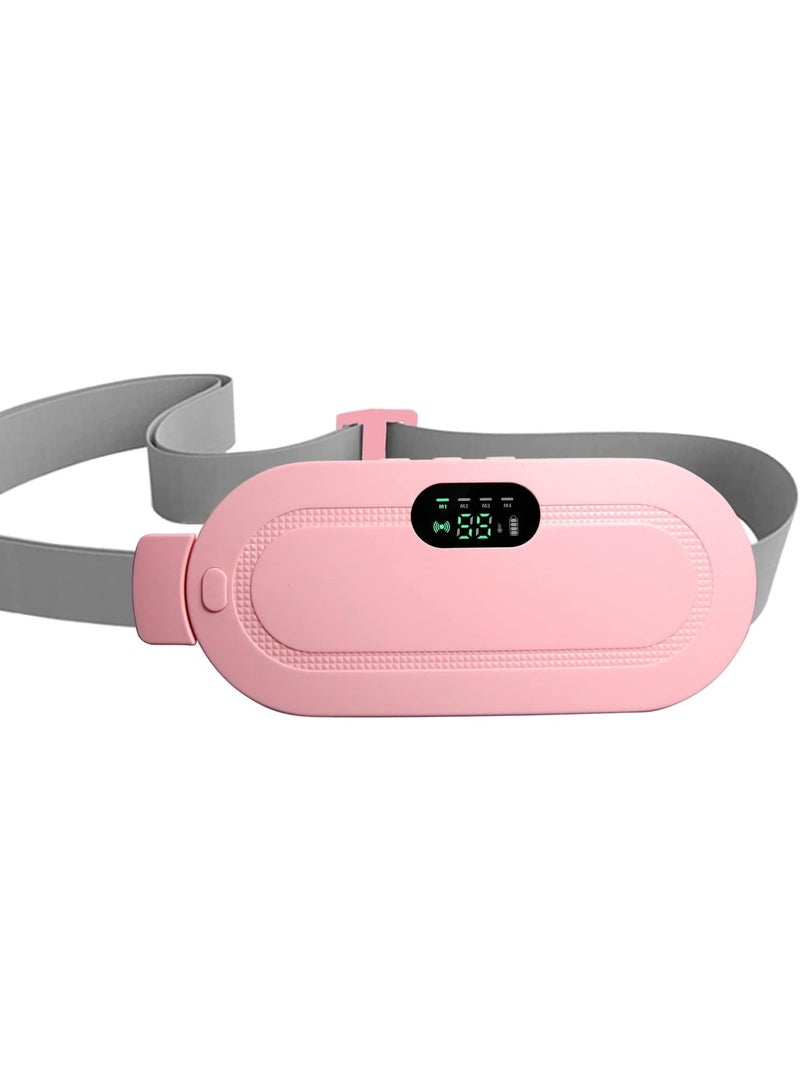 Smart Period Cramp Relief Massager - Cordless Menstrual Heating Pad with Front LED Display - 3 Heat Modes & 4 Vibration Massage Modes - Real-time Battery & Temp Indication - Portable Belly & Back Heat Wrap - Image 1