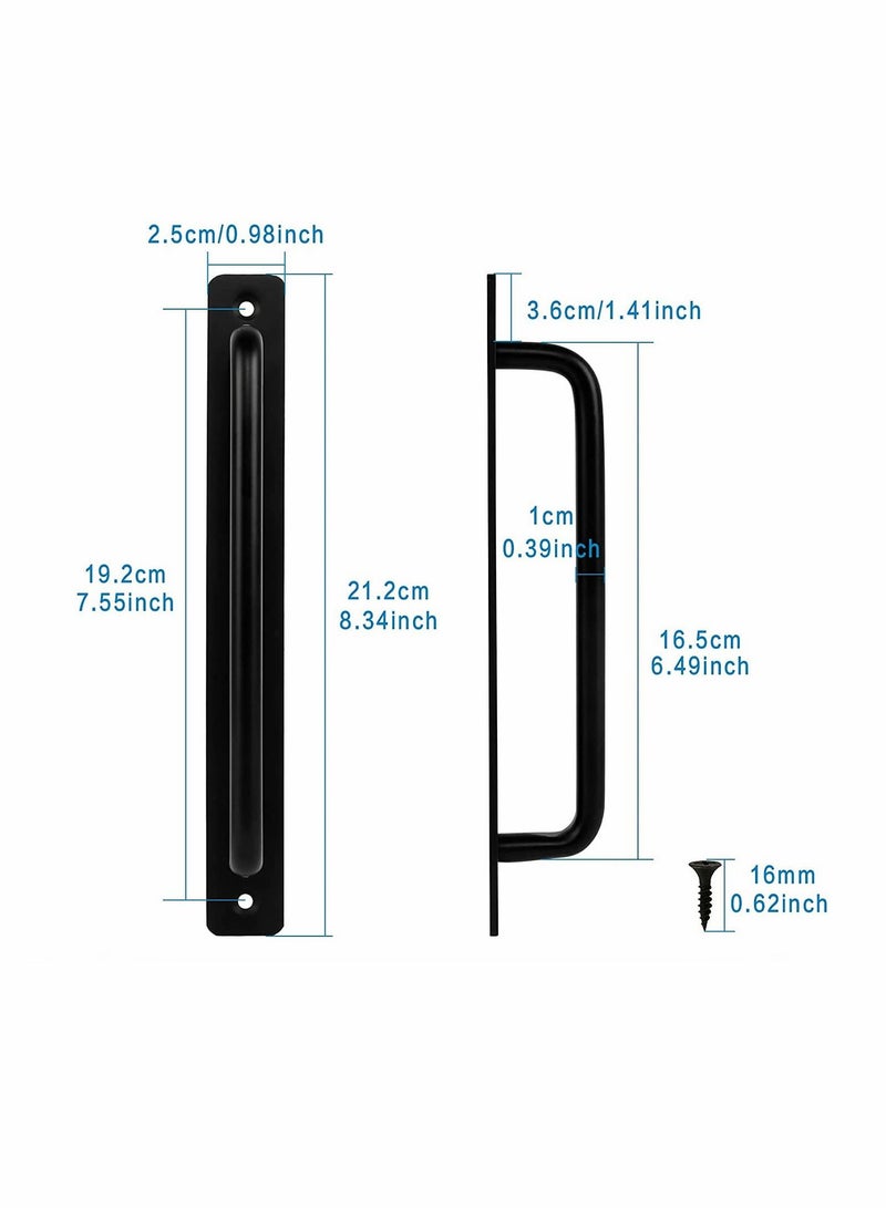 SYOSI 2Pack Door Handles Pull Push Barn Handle Heavy Duty Aluminium Alloy Safety Grab for Bar Toilet Cabinet Garage Shed Hardware Bathrooms Shower Decorative - Image 5