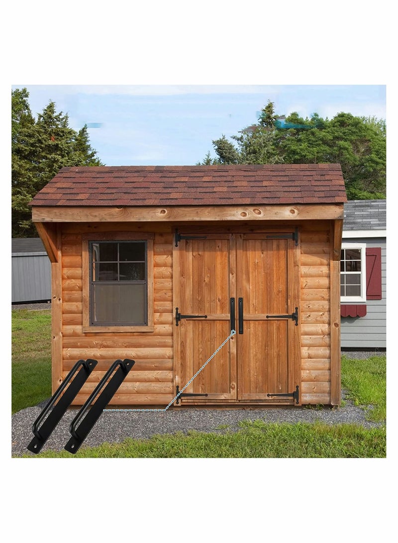 SYOSI 2Pack Door Handles Pull Push Barn Handle Heavy Duty Aluminium Alloy Safety Grab for Bar Toilet Cabinet Garage Shed Hardware Bathrooms Shower Decorative - Image 3