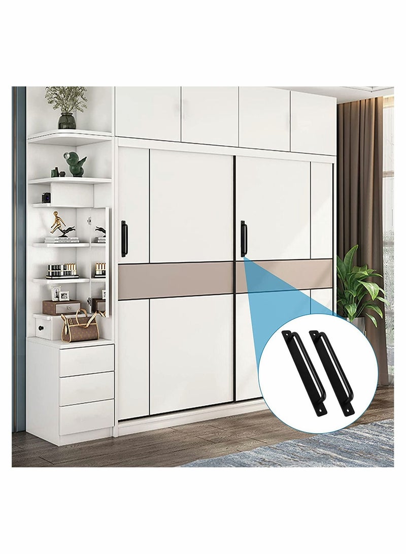 SYOSI 2Pack Door Handles Pull Push Barn Handle Heavy Duty Aluminium Alloy Safety Grab for Bar Toilet Cabinet Garage Shed Hardware Bathrooms Shower Decorative - Image 4