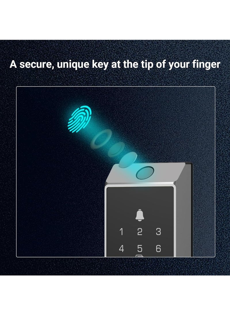 EZVIZ DL04 Pro Smart Deadbolt Lock - Keyless Entry, Fingerprint & Passcode Unlocking, Bluetooth (Up to 50 Devices), 2.4GHz Wi-Fi, Remote Unlock via EZVIZ App, Auto Locking, Low Battery & Anti-Tamper Alerts, Privacy Mode, Temporary Passcode, Proximity Card Access, Supports -25°C to 70°C, 4 AA Batteries, Includes Front & Rear Panels, Proximity Cards, and Lock Cylinder Kit, CE Certified  - Image 2
