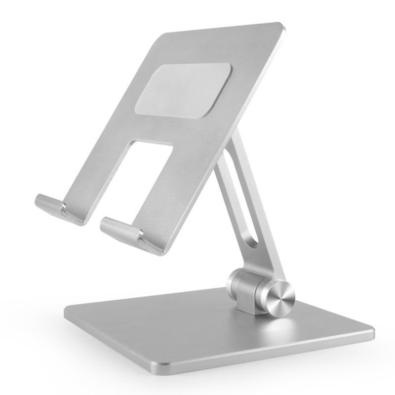 Adjustable Phone Stand: Aluminum Alloy 180° Ergonomic Angle - Foldable Compact Tablet Holder with Non-Slip Silicone Base for Universal Mobile Phone Tablet Use - Image 1