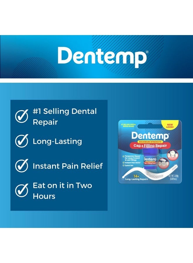 Dentemp Maximum Strength Loose Cap and Lost Filling Repair - Dental Repair Kit for Instant Pain Relief (Pack of 2) - Image 5