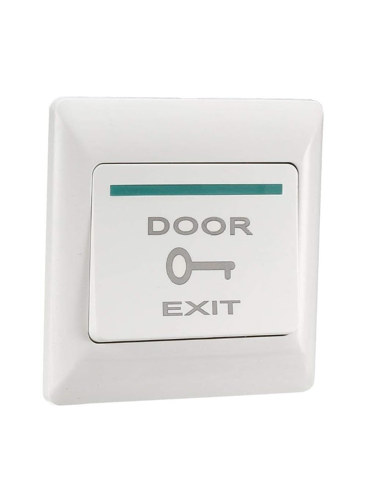 Rubik Push to Exit Button, Flame Retardant NO/COM Switch Panel for Access Control Door Release and Electronic Locks, 36V 3A (Size, 86x86mm) White - Image 1