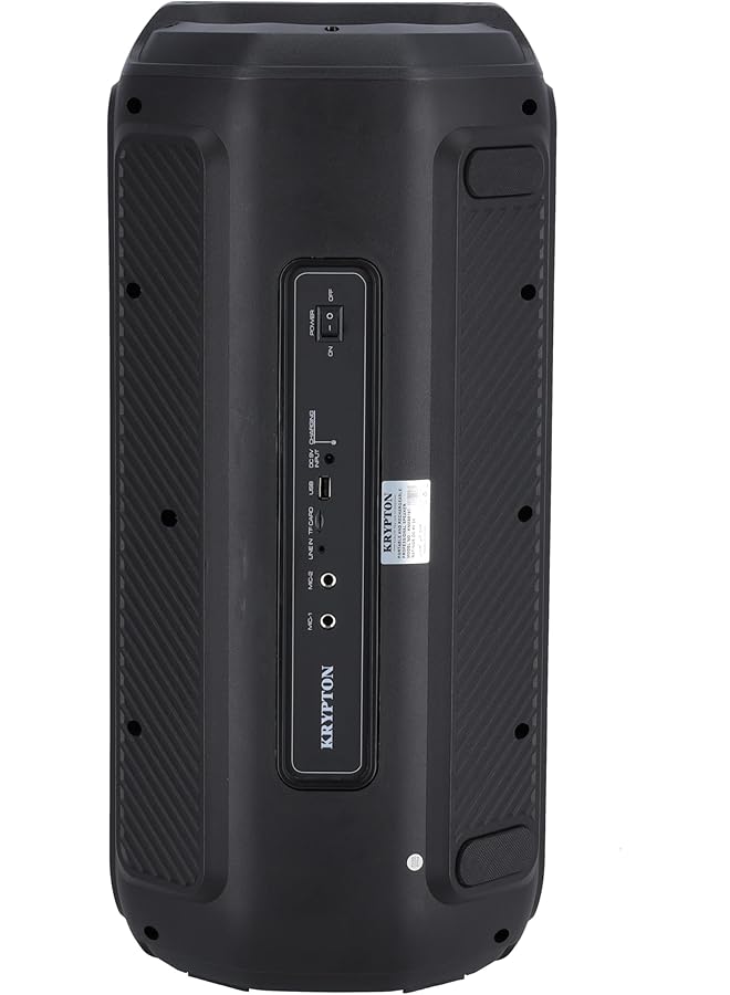 erorex Portable And Rechargeable Party Speaker Knms5197 Bluetooth And Tws Function Fm Radio Wireless Microphone 50000W Pmpo Led Light Remote Control Black 2 Years  - Image 2