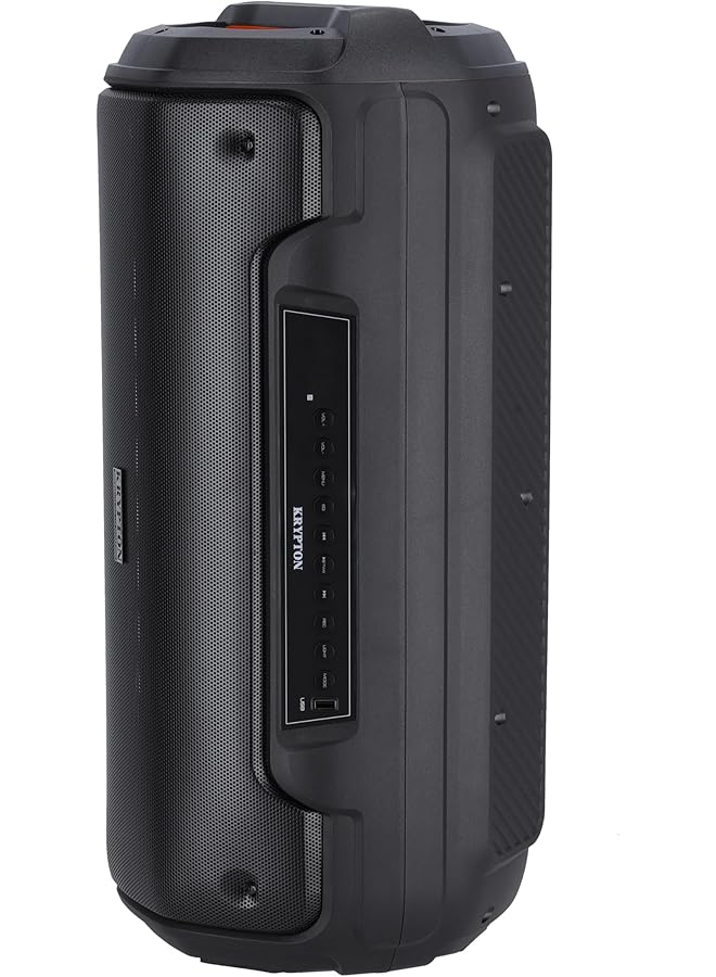 erorex Portable And Rechargeable Party Speaker Knms5197 Bluetooth And Tws Function Fm Radio Wireless Microphone 50000W Pmpo Led Light Remote Control Black 2 Years  - Image 3