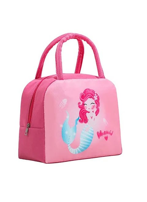 Cartoon Animal Print Portable Insulated Cooler Lunch Bag-Mermaid