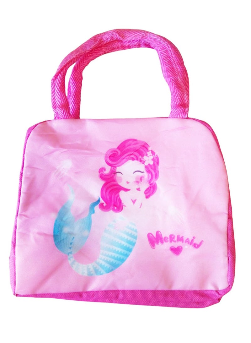 Cartoon Animal Print Portable Insulated Cooler Lunch Bag-Mermaid  - Image 2