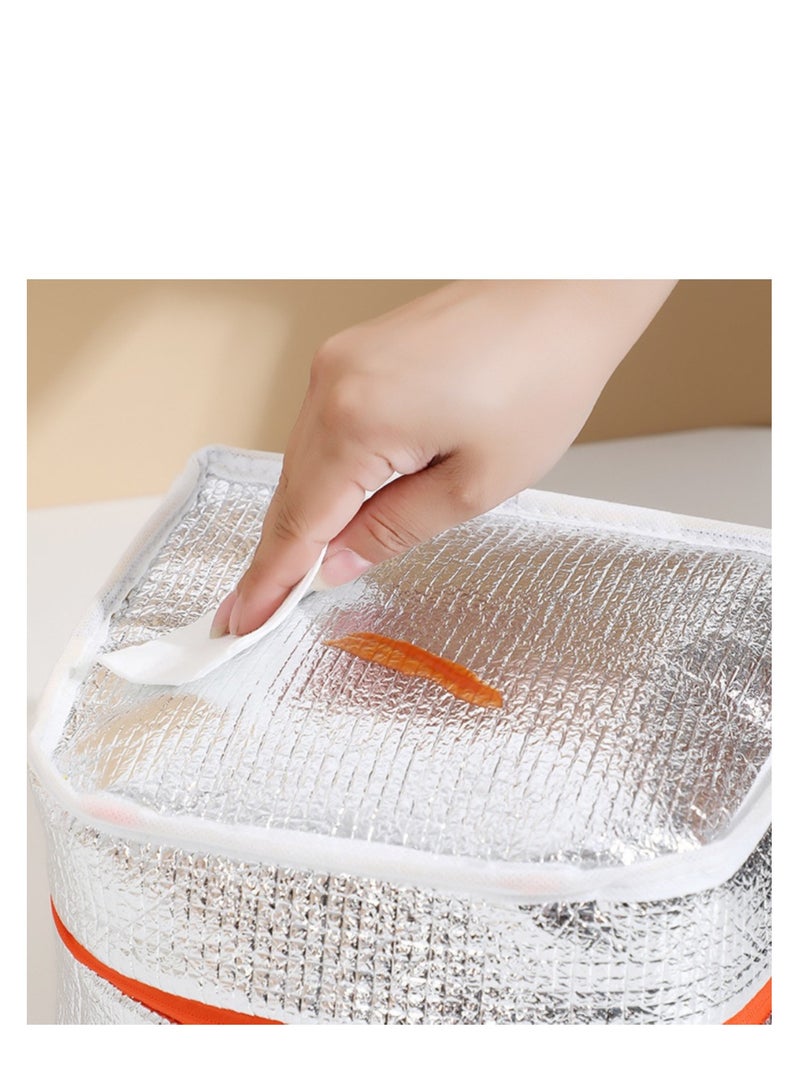 Cartoon Animal Print Portable Insulated Cooler Lunch Bag-Mermaid  - Image 3