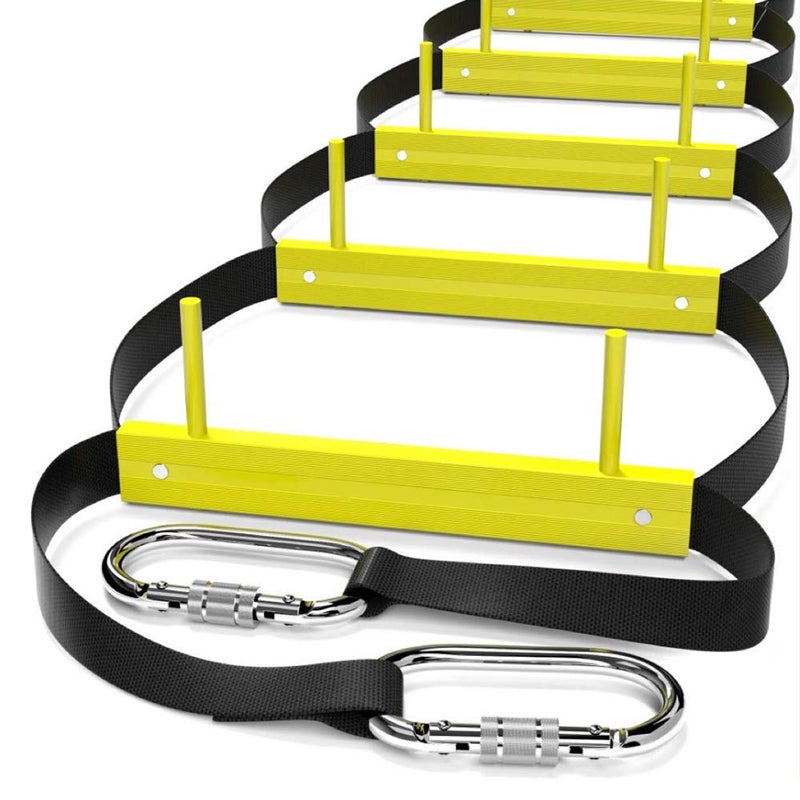 Fire Escape Ladder 3 Story  Rope Ladder Fire Escape for Homes 3rd Floor  Portable Foldable  Compact  Emergency Ladder Suitable for Balcony  Windows  Survival Tool in Case of Fire Brake