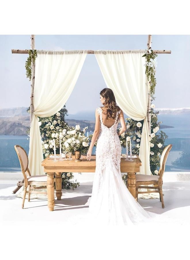 Arch Drapes for Wedding Arch Draping Fabric Champagne Sheer Backdrop Curtain for Ceremony Bridal Party Decor 1 Panel  - Image 3