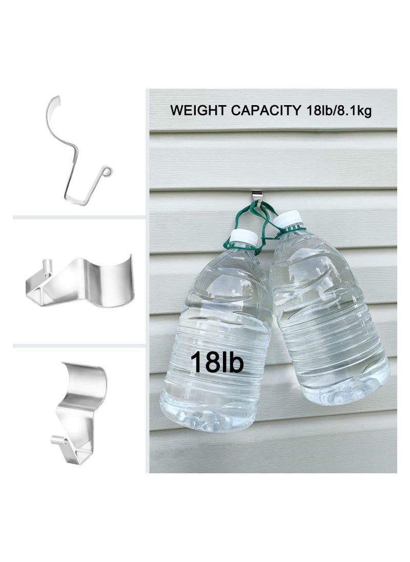 SYOSI 10 Pack Stainless Steel Low Profile Heavy Duty Vinyl Siding Clips Vinyl Siding Hangers No Hole Hooks for Hanging Home Outdoor Decorations  - Image 5