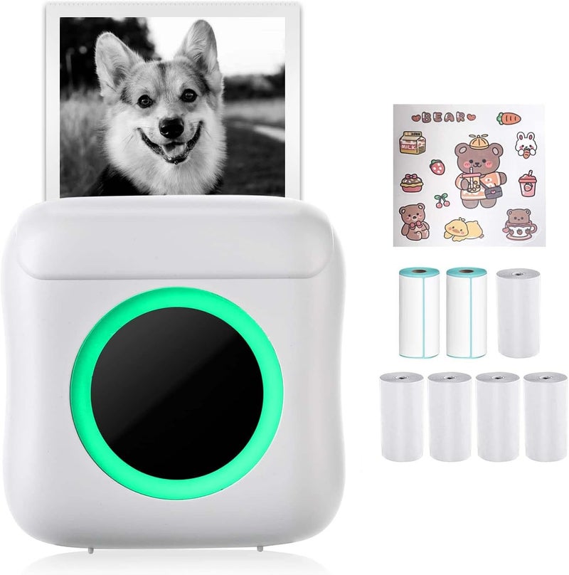 Luckam Mini Pocket Printer, Wireless Bluetooth Thermal Printer for iPhone & Android, Portable Inkless Label Printer for Photos Pictures Receipt Memos Notes Work List - Image 1