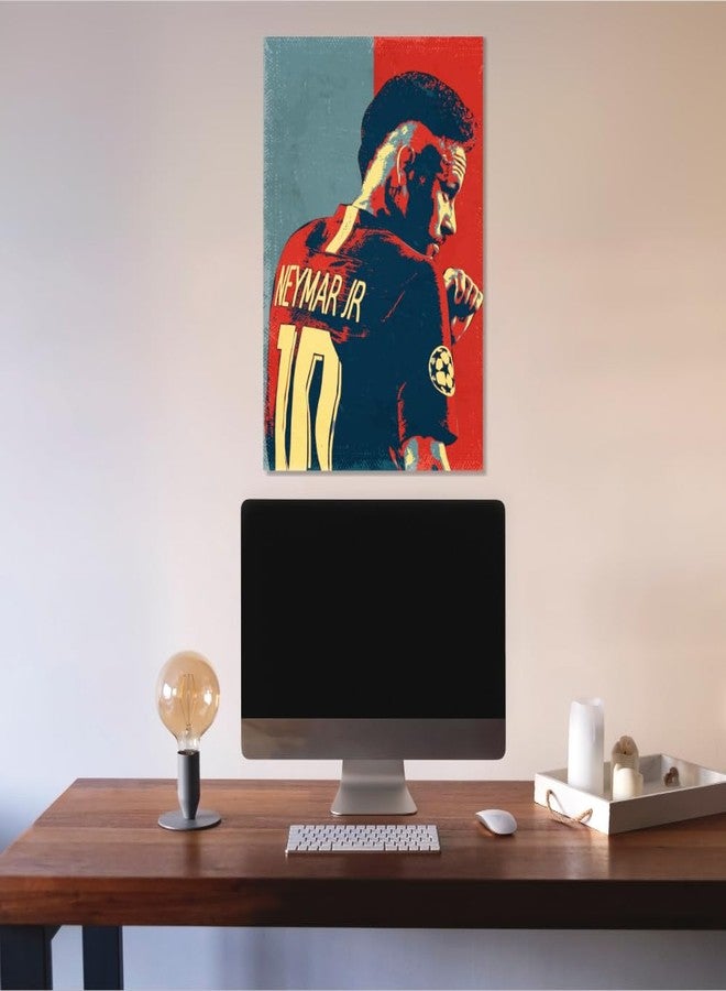 GRAY WALL Good Hope - Neymar Jr Poster | 12x18 Inch Unframed Wall Art | Pop Art Style Football Print | Iconic No. 10 PSG Jersey Design for Bedroom, Sports Room & Fan Wall Decor. (Multicolor 300gsm Paper Stickers Posters without frame frames framed) - Image 2