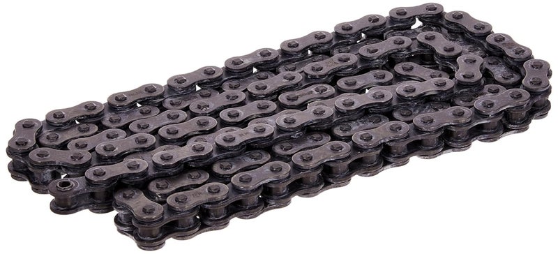 RK Racing Chain سلسلة RK Racing 520-SO-120 (سلسلة 520) فولاذية 120 حلقة تقليدية للشارع والطرق الوعرة مع حلقة توصيل، لون معدن رمادي - Image 1