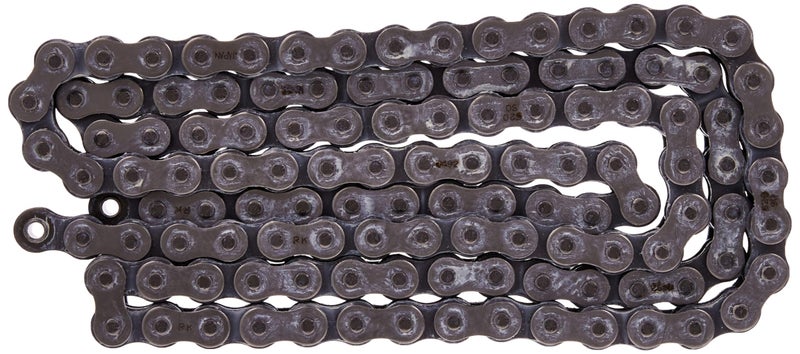 RK Racing Chain سلسلة RK Racing 520-SO-120 (سلسلة 520) فولاذية 120 حلقة تقليدية للشارع والطرق الوعرة مع حلقة توصيل، لون معدن رمادي - Image 2