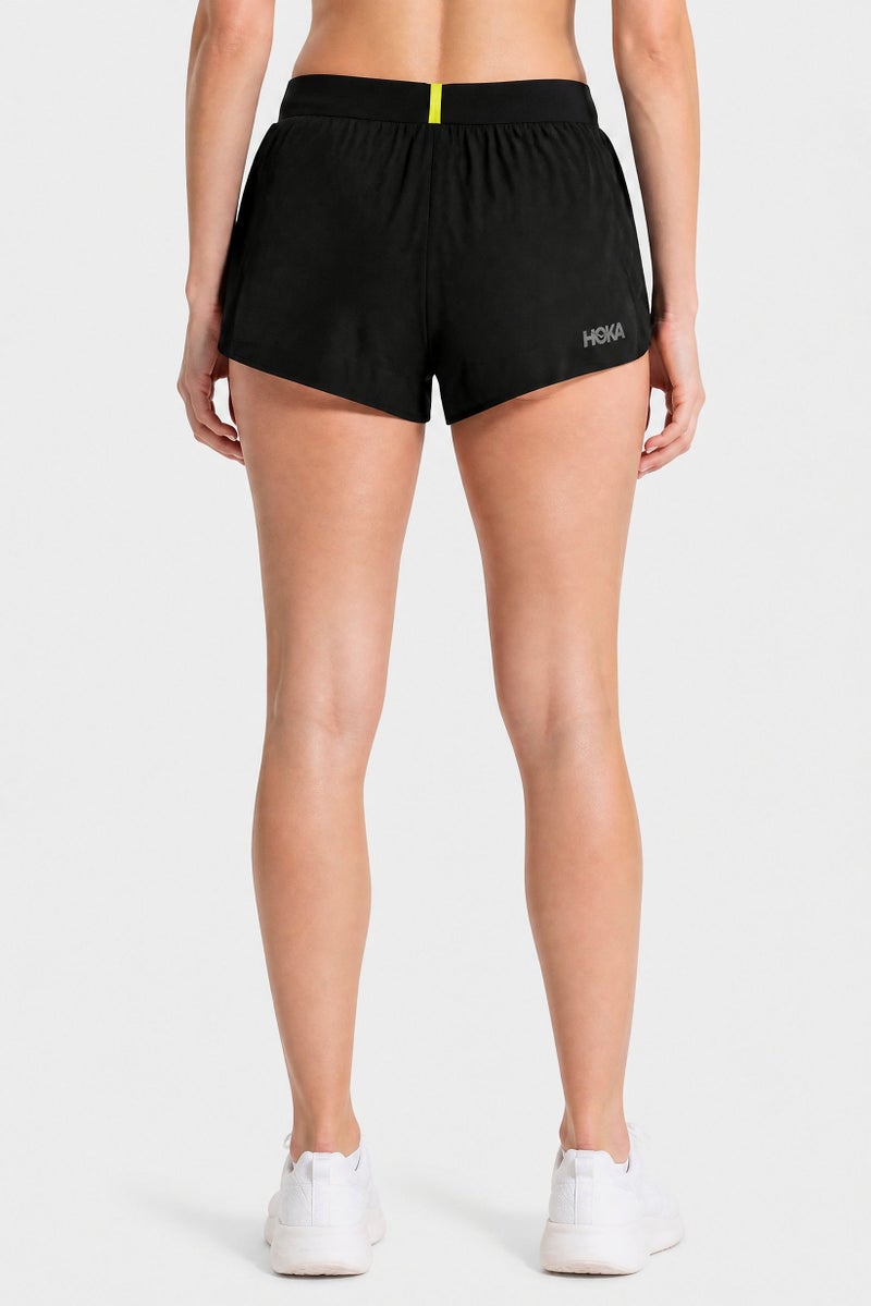 Hoka Women Sportswear Fit Running Shorts, Black - Image 4