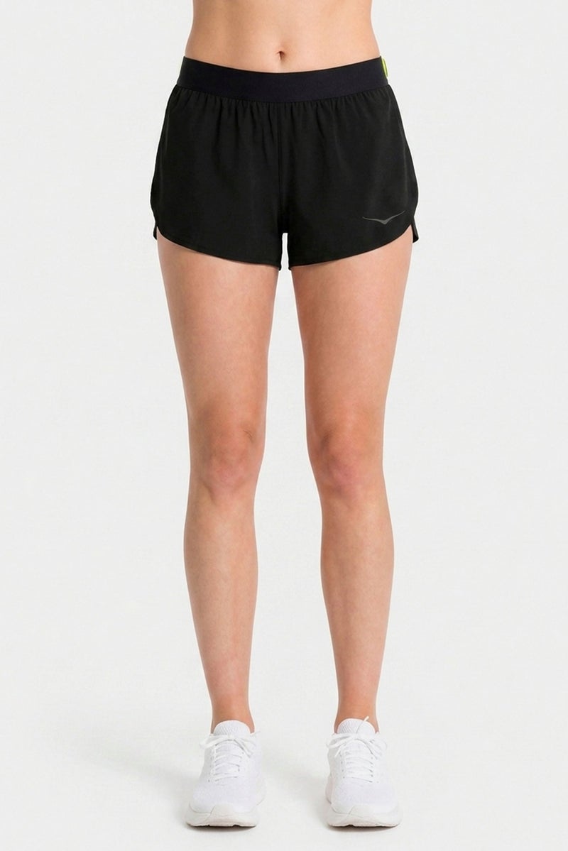 Hoka Women Sportswear Fit Running Shorts, Black - Image 1