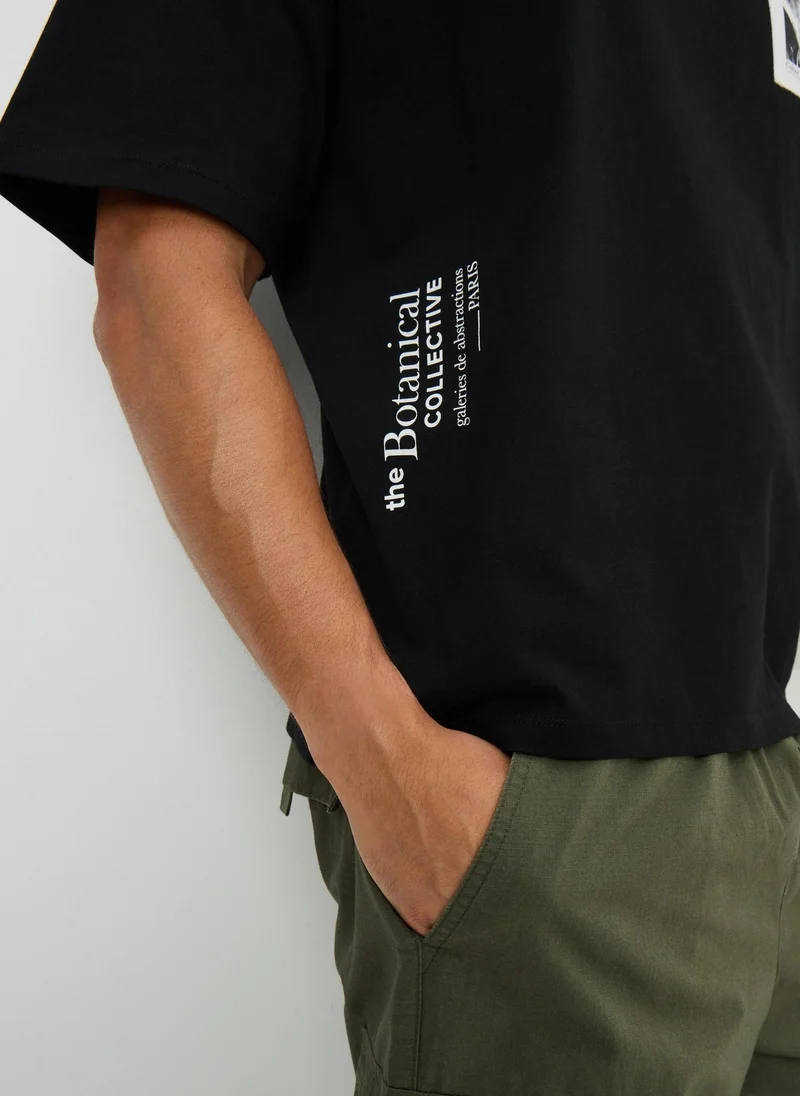 Matalan Black Botanical Graphic T-Shirt