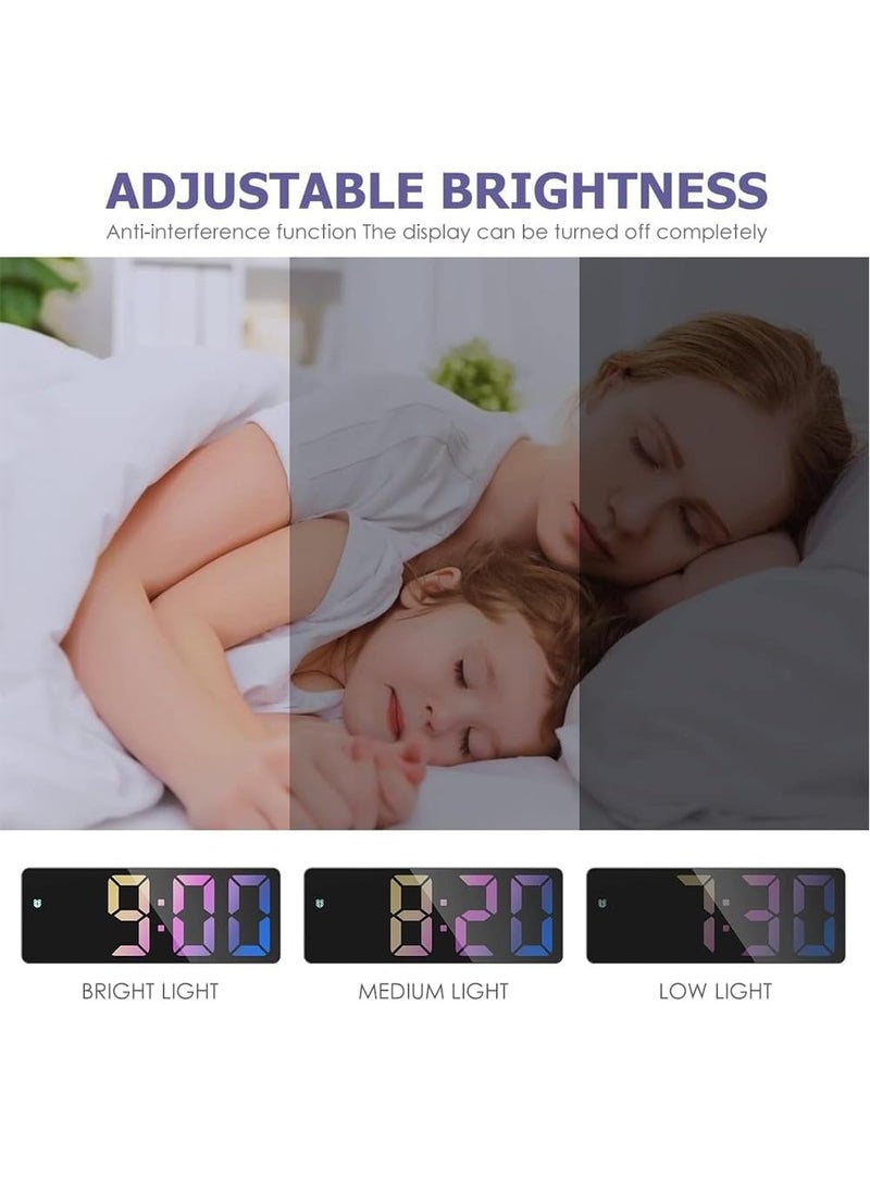 RATSAW - Digital Clock Color digital clock Electronic Desktop Clock With Temperature Display Voice Control Electronic Desktop Clock for Bedroom Living Room - Image 1